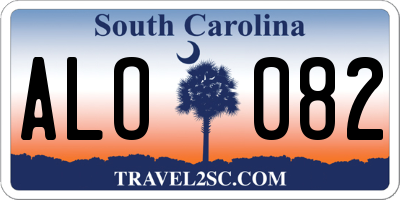 SC license plate ALO082