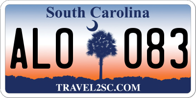 SC license plate ALO083