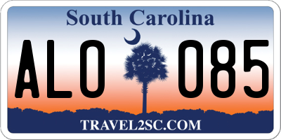 SC license plate ALO085