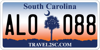 SC license plate ALO088