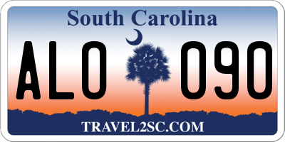 SC license plate ALO090