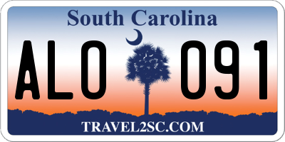 SC license plate ALO091