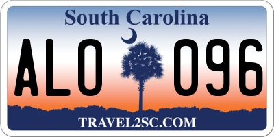 SC license plate ALO096