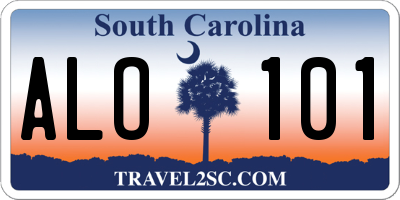 SC license plate ALO101