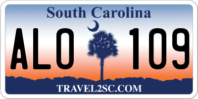 SC license plate ALO109