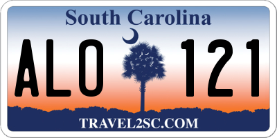 SC license plate ALO121
