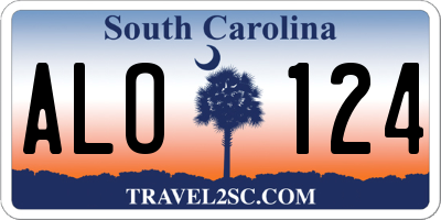 SC license plate ALO124