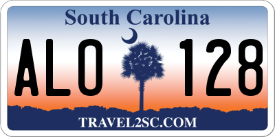 SC license plate ALO128