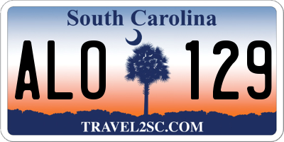 SC license plate ALO129