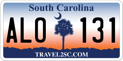 SC license plate ALO131
