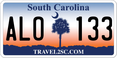 SC license plate ALO133