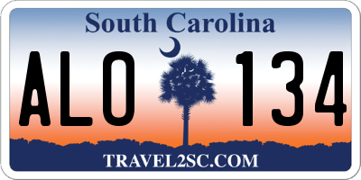 SC license plate ALO134