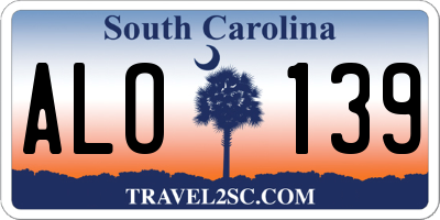 SC license plate ALO139