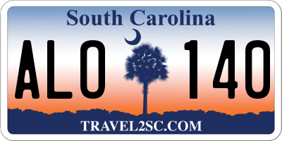 SC license plate ALO140