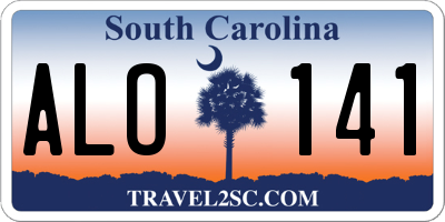 SC license plate ALO141