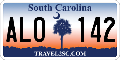 SC license plate ALO142