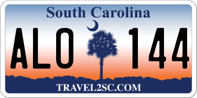 SC license plate ALO144