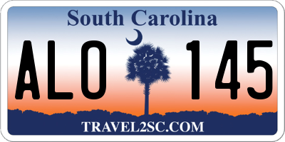 SC license plate ALO145