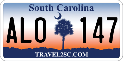 SC license plate ALO147