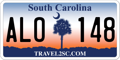 SC license plate ALO148