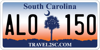 SC license plate ALO150