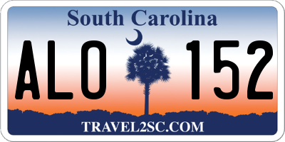 SC license plate ALO152