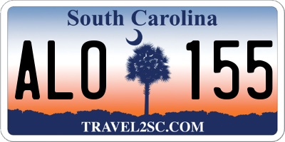 SC license plate ALO155