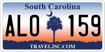 SC license plate ALO159