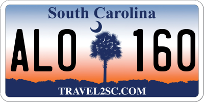 SC license plate ALO160