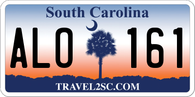 SC license plate ALO161
