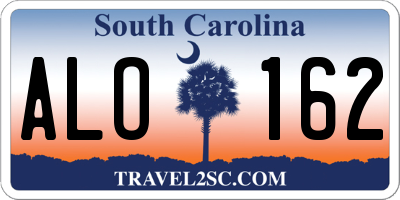 SC license plate ALO162
