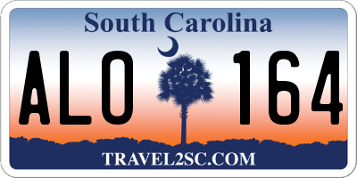 SC license plate ALO164
