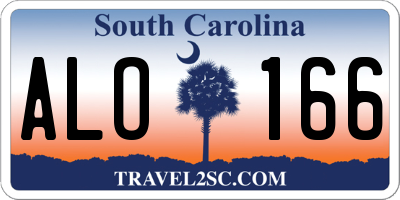 SC license plate ALO166
