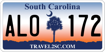 SC license plate ALO172