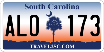 SC license plate ALO173