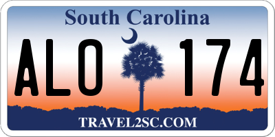 SC license plate ALO174