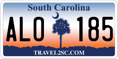 SC license plate ALO185