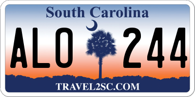 SC license plate ALO244