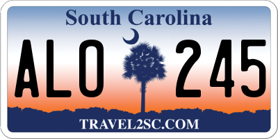 SC license plate ALO245
