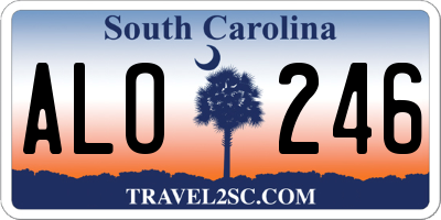SC license plate ALO246