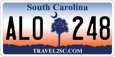 SC license plate ALO248