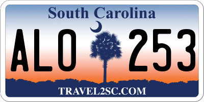 SC license plate ALO253