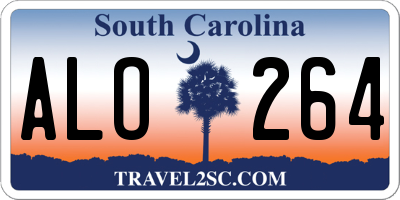 SC license plate ALO264
