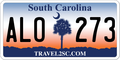 SC license plate ALO273