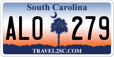 SC license plate ALO279