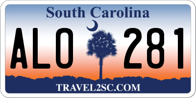SC license plate ALO281