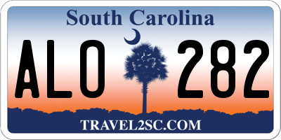 SC license plate ALO282