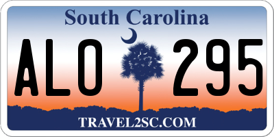 SC license plate ALO295