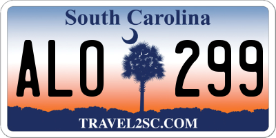 SC license plate ALO299