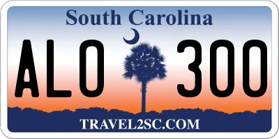 SC license plate ALO300
